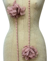 COLLANA CON FIORI IN GEORGETTE CIPRIA