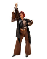 TAMPA SHORT - Gilet con frange in eco suede