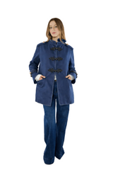 GIACCA NAPOLEONE LUNGA BLU