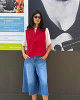 GILET IN FELPA ROSSO