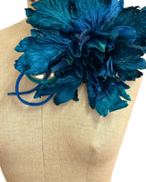 FIORE IN SETA BLU