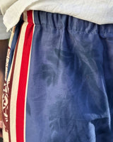 DOLCE FAR NIENTE UNISEX BLU - PANTALONE IN COTONE A BARRÈ FLOREALE