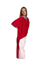T-SHIRT FRACH IN CREPE DE CHIN FUOCO