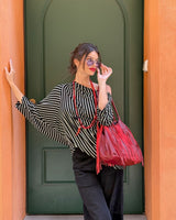 BLUSA ASIMMETRICA A RIGHE