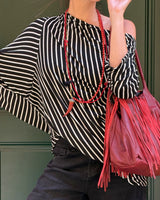 BLUSA ASIMMETRICA A RIGHE