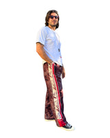 DOLCE FAR NIENTE UNISEX VINO - PANTALONE IN COTONE A BARRÈ FLOREALE