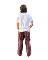 DOLCE FAR NIENTE UNISEX VINO - PANTALONE IN COTONE A BARRÈ FLOREALE