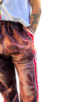 DOLCE FAR NIENTE UNISEX VINO - PANTALONE IN COTONE A BARRÈ FLOREALE