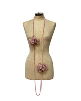 COLLANA CON FIORI IN GEORGETTE CIPRIA
