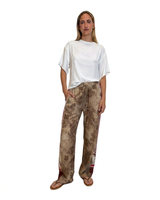 DOLCE FAR NIENTE UNISEX SABBIA - PANTALONE IN COTONE A BARRÈ FLOREALE