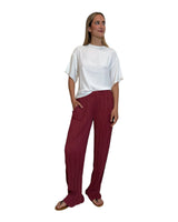 PANTALONE IN PLISSÉ CORTECCIA PEONIA