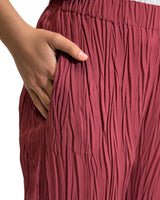 PANTALONE IN PLISSÉ CORTECCIA PEONIA