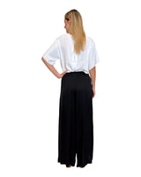 PANTALONE IN VISCOSA CON ELASTICO NERO