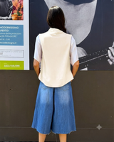 GILET IN FELPA PANNA