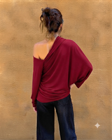 BLUSA ASIMMETRICA ROSSO