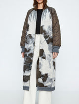 Cappotto jacquard maniche trapuntate – sfilata