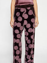 Pantalone velluto devoré vino – sfilata