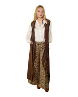 GILET LUNGO CON FRANGE ECO SUEDE