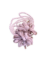 COLLANA CON FIORI IN GEORGETTE CIPRIA
