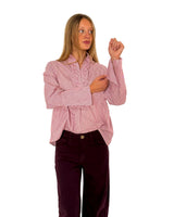 CAMICIA OVER RIGHE RED