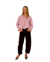CAMICIA OVER RIGHE RED