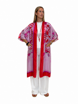 KIMONO AMALFI LUNGO RED