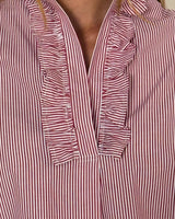 CAMICIA OVER RIGHE RED