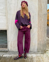 JEANS LUNA BAGGY VINO