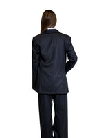 BLAZER DOPPIOPETTO GARÇON ANTRACITE LIEVEMENTE GESSATO