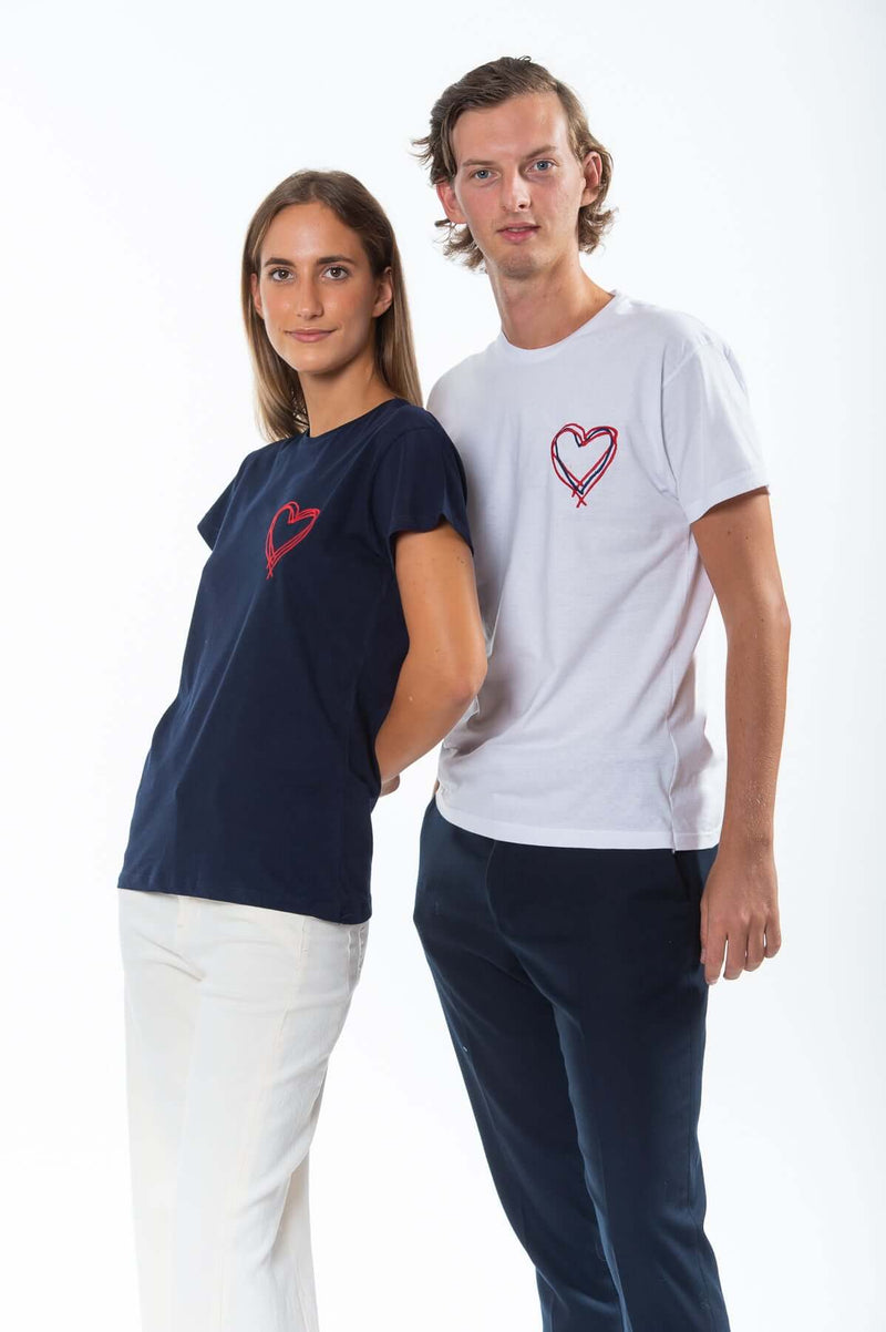 T-SHIRT DONNA ROSSO BLU