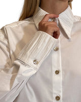 CAMICIA IN COTONE CON DETTAGLI PLISSÉ