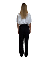 PANTALONE IN PLISSÉ CORTECCIA NERO