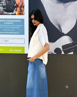 GILET IN FELPA PANNA