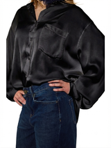 CAMICIA OVER IN VISCOSA BLACK