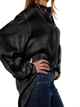 CAMICIA OVER IN VISCOSA BLACK