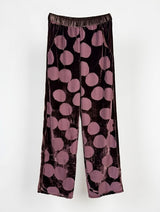 Pantalone velluto devoré vino – sfilata