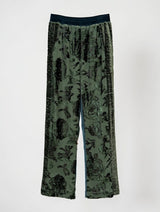 Pantalone velluto devoré verde bosco – sfilata