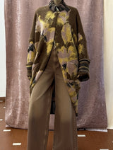 Cappotto jacquard giallo mocha – sfilata