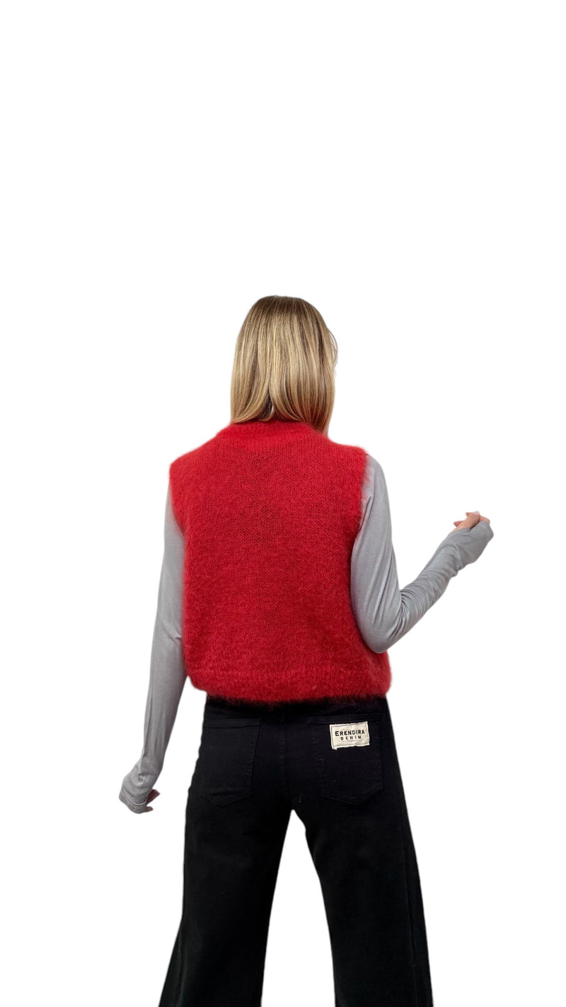 Gilet Acacia Panna Rosso