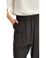 PANTALONE IN CREPE DE CHINE NERO