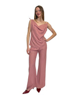 TOP IN CREPE DE CHINE ROSA