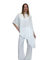 TUNICA A CAPPA IN CREPE DE CHINE NUVOLA