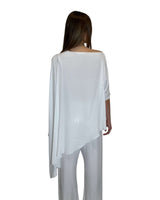 TUNICA A CAPPA IN CREPE DE CHINE NUVOLA