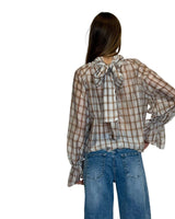 BLUSA CHECK AMPIA CORTA