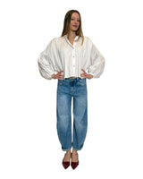 CAMICIA CORTA AMPIA IN COTONE NUVOLA