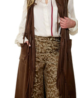 GILET LUNGO CON FRANGE ECO SUEDE