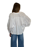 CAMICIA CORTA AMPIA IN COTONE NUVOLA