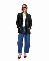 GIACCA GRÇON IN ECO SUEDE BLACK