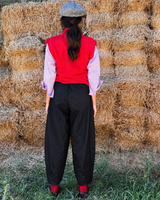 PANTALONE BAGGY IN ECOLEATHER BLACK