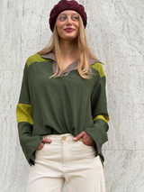 T-SHIRT POLO IN SETA TRI COLOR MILITARE